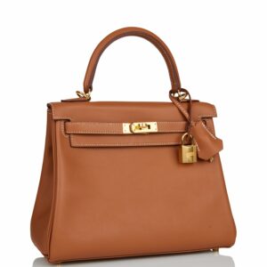 Hermes Kelly 25 Retourne Gold Swift Gold Hardware