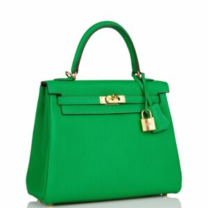 Hermes Kelly 25 Retourne Bambou Togo Gold Hardware