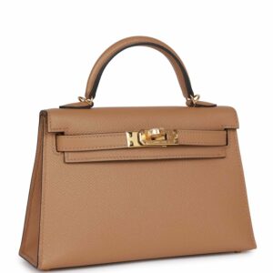 Hermes Kelly 20 Sellier Chai Epsom Gold Hardware for