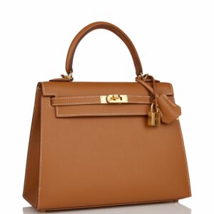 Hermes Kelly 25 Sellier Gold Epsom Gold Hardware