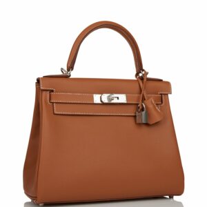 Hermes Kelly 28 Retourne Gold Evercolor Palladium Hardware