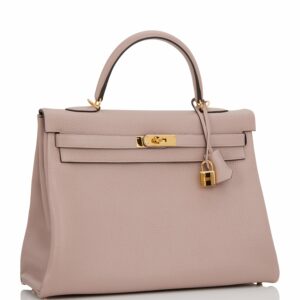 Hermes Kelly 32 Retourne Glycine Clemence Gold Hardware