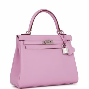 Hermes Kelly 25 Retourne Mauve Sylvestre Swift Palladium Hardware