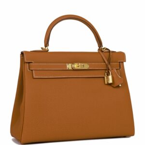 Hermes Kelly 32 Retourne Gold Togo Gold Hardware