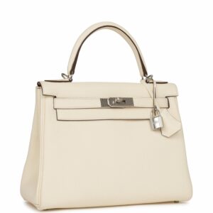 Hermes Kelly 28 Retourne Nata Clemence Palladium Hardware