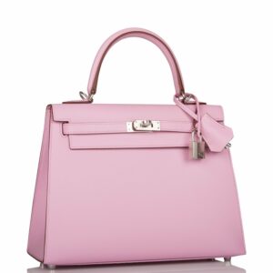 Hermes Kelly 25 Sellier Mauve Sylvestre Epsom Palladium Hardware