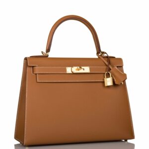 Hermes Kelly 28 Sellier Gold Epsom Gold Hardware