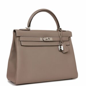 Hermes Kelly 32 Retourne Gris Asphalte Togo Palladium Hardware