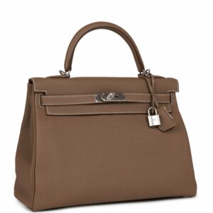 Hermes Kelly 32 Retourne Etoupe Togo Palladium Hardware