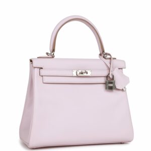 Hermes Kelly 25 Retourne Mauve Pale Swift Palladium Hardware