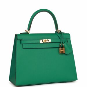 Hermes Kelly 25 Sellier Vert Vertigo Epsom Gold Hardware