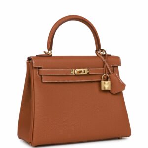 Hermes Kelly 25 Retourne Gold Togo Gold Hardware