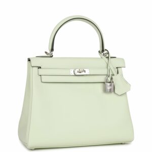 Hermes Kelly 25 Retourne Vert Fizz Swift Palladium Hardware