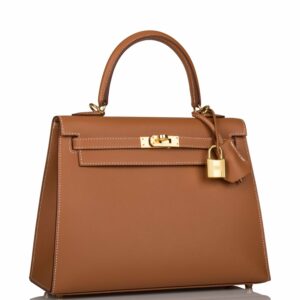 Hermes Kelly 25 Sellier Gold Epsom Gold Hardware