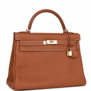 Hermes Kelly 32 Retourne Gold Togo Gold Hardware