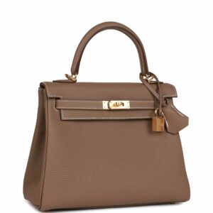 Hermes Kelly 25 Retourne Etoupe Togo Gold Hardware