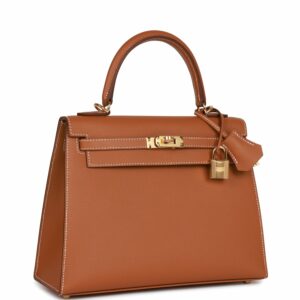 Hermes Kelly 25 Sellier Gold Epsom Gold Hardware