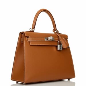 Hermes Kelly 25 Sellier Gold Epsom Palladium Hardware