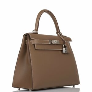 Hermes Kelly 28 Sellier Etoupe Epsom Palladium Hardware