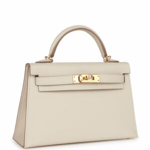 Hermes Kelly 20 Sellier Craie Epsom Gold Hardware