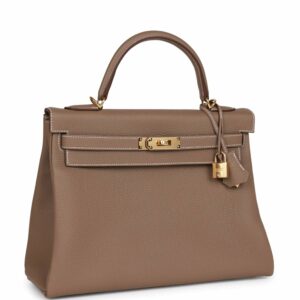 Hermes Kelly 32 Retourne Etoupe Togo Gold Hardware