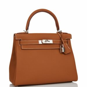 Hermes Kelly 28 Retourne Gold Togo Palladium Hardware