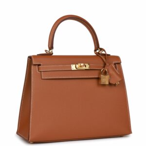 Hermes Kelly 25 Sellier Gold Epsom Gold Hardware