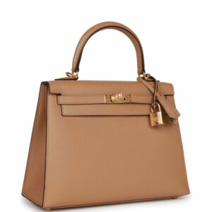 Hermes Kelly 25 Sellier Chai Epsom Gold Hardware