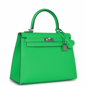 Hermes Kelly 25 Sellier Vert Comics Epsom Palladium Hardware