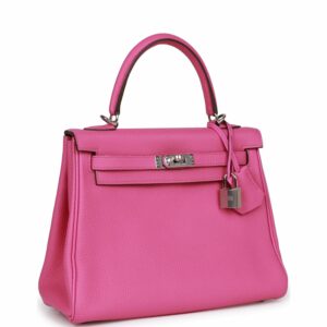 Hermes Kelly 25 Retourne Magnolia Togo Palladium Hardware