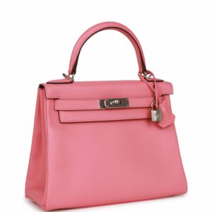 Hermes Kelly 28 Retourne Rose D'Ete Verso Evercolor Palladium Hardware
