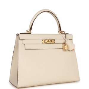 Hermes Kelly 28 Sellier Nata Epsom Gold Hardware