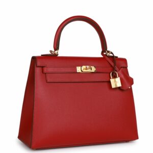 Hermes Kelly 25 Sellier Rubis Madame Gold Hardware