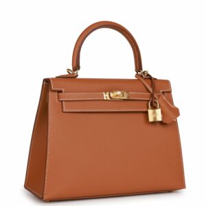 Hermes Kelly 25 Sellier Gold Epsom Gold Hardware