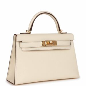 Hermes Kelly 20 Sellier Nata Epsom Gold Hardware