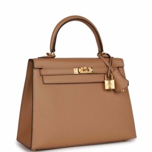 Hermes Kelly 25 Sellier Chai Epsom Gold Hardware