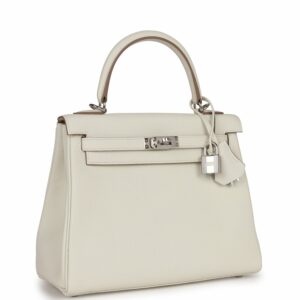 Hermes Kelly 25 Retourne Mushroom Togo Palladium Hardware