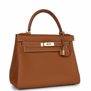 Hermes Kelly 28 Retourne Gold Togo Gold Hardware