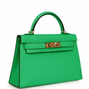 Hermes Kelly 20 Sellier Vert Comics Chevre Gold Hardware