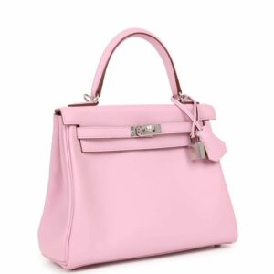 Hermes Kelly 25 Retourne Mauve Sylvestre Swift Palladium Hardware
