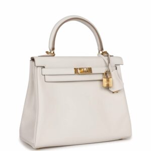 Hermes Kelly 25 Retourne Gris Pale Swift Gold Hardware