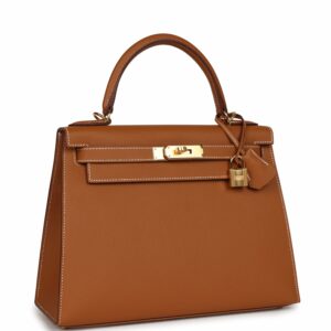 Hermes Kelly 28 Sellier Gold Epsom Gold Hardware