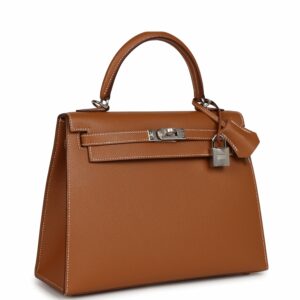 Hermes Kelly 25 Sellier Gold Epsom Palladium Hardware