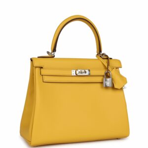 Hermes Kelly 25 Retourne Sun Swift Palladium Hardware