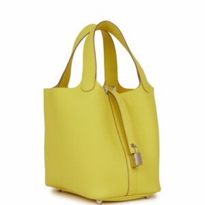 Hermes Picotin Lock 18 Lime Clemence Palladium Hardware