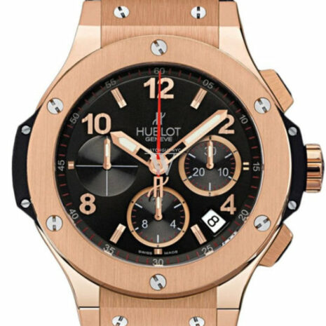 Hublot Big Bang 18Kt Rose Gold Black Dial Rubber Mens Watch 301.px.130.rx