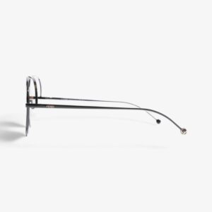 Fendi F is Fendi Printed Round Frame Sunglasses Black Acetate 135mm