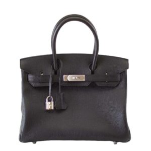 Hermes Birkin 30 Bag Black Chevre