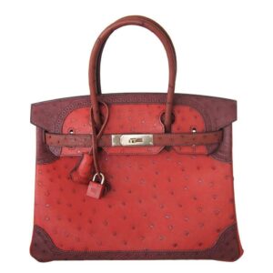 Hermes Birkin 30 Ghillies Bag Tri-Color Red - Limited Edition