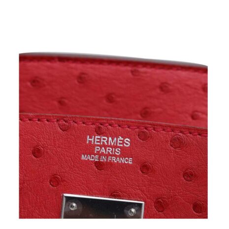 Hermes-Birkin-30-Ostrich-Red-New-Embossing